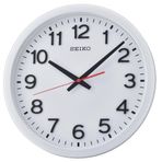 Seiko QXA732W Plastik Kasa Beyaz Renkli 35 cm Çaplı 3 Boyutlu İndeksli Sessiz Saniye Mekanizmalı Duvar Saati