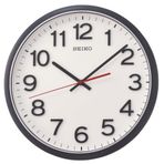Seiko QXA750K Plastik Kasa Siyah Renkli 35 cm Çaplı 3 Boyut İndeks İbreli Modern Sessiz Saniye Mekanizmalı Duvar Saati