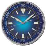 Seiko QXA791A Plastik Kasa Mavi Renkli 30 cm Çaplı LumiBrite Kaplama Kadranlı Modern Sessiz Saniye Mekanizmalı Duvar Saati