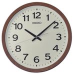 Seiko QXA799B Plastik Kasa Kahverengi Renkli 40 cm Çaplı LumiBrite Modern Sessiz Saniye Mekanizmalı Duvar Saati