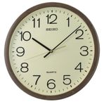 Seiko QXA806B Plastik Kasa Kahverengi Renkli 40 cm Çaplı Quartz Mekanizmalı Duvar Saati