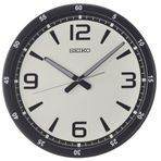Seiko QXA809J Plastik Kasa Siyah Renkli 35 cm Çaplı Modern Dekoratif Sessiz Saniye Mekanizmalı Duvar Saati