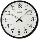Seiko QXA819K Plastik Kasa Siyah Renkli 50.8 cm Çaplı 24 Saat Dilimli Salon Ofis Modern Sessiz Saniye Mekanizmalı Duvar Saati