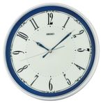 Seiko QXA834W Plastik Kasa Beyaz Renkli 34 cm Çaplı Quartz Mekanizmalı Duvar Saati