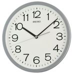 Seiko QXA847N Plastik Kasa Gri Renkli 31 cm Çaplı Quartz Mekanizmalı Duvar Saati