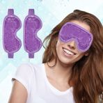 SEIWEHIDO 2 ADET Buz Göz Maskesi Yeniden Kullanılabilir Sıcak Soğuk Terapi Jel Boncuk Göz Maskesi Şişlik/Koyu Halkalar/Göz Torbaları/Kuru Gözler/Baş Ağrısı/Migren/Stres Giderici, Soğutma Göz Maskesi, Gözler için Buz Paketi (Mor)