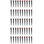 SEIWEI 50'li Paket Sulama Damlatıcı Damlama Yayıcı, 13 cm Mikro Sprey 360 Derece 8 Delik Ayarlanabilir Su Akışı Mikro Fıskiye Yağmurlama Damlama Sistemi Parçaları Damla Sulama (Kırmızı)