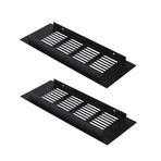 SEIWEI 80 mm*200 mm Hava Boşlukları Izgara Kapağı Alüminyum Alaşım İç Havalandırma Izgaraları Siyah Louvred Duvar Havalandırması Mutfak Dolabı Gardırop Aksesuarı (2 Adet)