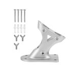SEIWEI Alüminyum Alaşımlı Bayrak Direği Tutucu 2 Açılı Pozisyon Ayarlanabilir Bayrak Direği Braketi Montaj Hardewares Genişleme Boruları Duvara Monte Rüzgar Çorabı Tabanı 1 İnç Bayrak Direkleri için (Gümüş)