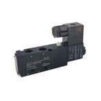 SEIWEI Alüminyum Alaşımlı Dişli 2 Pozisyon 5 Yollu Pnömatik Valf Aktüatör Vana, Elektrikli Pnömatik Solenoid Valf 4V210-08 DC24V DN8 (1/4)