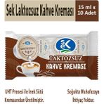 Sek Laktozsuz Kahve Kreması 15 ml x 10 Adet İnek Sütü Kreması ile Hazırlanmış Lezzetli Alternatif - 150 ml