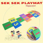 Sek Sek Oyun Matı Oyun Karosu / Seksek Playmat Oyun Halısı - Turuncu - 29 x 29 cm