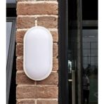 Sekatech Aydos 15W Oval LED Nem Su Geçirmez Banyo Bahçe Balkon Modern Tavan Lambası Beyaz Kasa Beyaz Işık