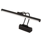 SekaTech Siyah Kasa LED Flüt Resim Aplik | 6W | 3200K Gün Işığı | 35cm | Duvar Tipi Ayna/Tablo Üstü Dekoratif Işık | IP20 İç Mekan Kullanım