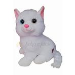 Şeker Adası Kar Beyaz Peluş Kedi 28 Cm-- skradapelus47
