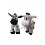 Şeker Adası Oyuncak Ikili 28 Cm Sevimli Peluş Eşek Ve Peluş Zebra - Uyku Ve Oyun Arkadaşı Hediyelik eşşeko002