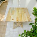 Şeker Marangoz Ahşap Katlanır Masa Kamp Piknik Balkon 50 x 50 x 50 cm