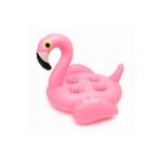 Şeker Ofisi Pembe Flamingo Şekilli Şişme Bardak Tutucu – 4 Gözlü Havuz İçecek Tepsisi