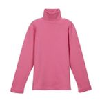 Şeker pembe Basic Kışlık Tam Balıkçı Yaka Uzun Kollu Kız Çocuk Tişört - 15 Yaş