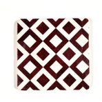 Şeker Portakalım Tekli 10X10 cm Bordo Dekoratif Figürlü Doğal Taş Gider Kapağı Banyo Süsü