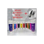 ŞEKER & SUGAR 12'li SET JEL GIDA BOYASI (100gr x 12 adet) - 6'lı SİYAH KIVRIMLI MUM HEDİYELİ