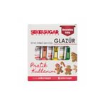 ŞEKER & SUGAR Glazür 4’lü Süsleme Seti 40 g – Beyaz, Kırmızı, Sarı, Yeşil | Pasta ve Kurabiye Dekoru