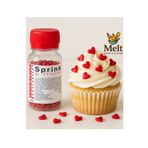 ŞEKER & SUGAR Pasta Süsleme Şekeri Kırmızı Kalp 45 gr Sprinkles