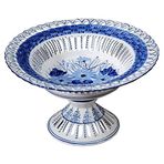 Şeker Tabağı, Meyve Sepeti Seramik İçi Boş Meyve Tabağı Çin Yuvarlak Porselen Şekerleme Kasesi Meyve Tabağı Ev Dekorasyonu Masaüstü Depolama (A 31 x 31 * 17 cm)