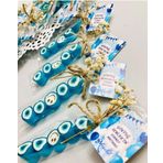 Şekerci Yaşar Mavi Nazar Temalı Doğum Günü, Babyshower, Düğün, Sünnet, Mevlüt, Yaş Günü Şekeri 25 Adet