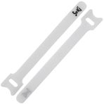SeKi 10 adet cırt cırtlı kablo bağı, beyaz, 15 cm, cırt cırtlı bant, 12 mm genişliğinde, kablo yönetimi, kablo düzenleyici, tekrar kullanılabilir, cırt cırtlı bağ, halkalı