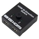 SeKi HDMI 2'si 1 arada çıkış anahtarı; çift yönlü HDMI anahtarı / dağıtıcı; 4K@60Hz HDR HDCP2.3 3D Blu-ray Xbox PS4 PS5 Roku fire Stick HDTV monitörü için - siyah