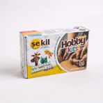 Şekil magnet set 250 gr.Kil+5 ad.Kalıp+Plastik Merdane+Plastik Bıçak+ Mıknatıs Seti