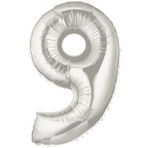 Şekilli 8 Numara Supershape Silver Rakam Folyo Balon