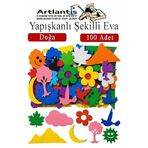 Şekilli Eva Yapışkanlı Doğa 100 Lü 1 Paket Kendinden Yapışkanlı Eva Sticker Okul Öncesi Kreş Ana Sınıfı