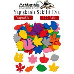 Şekilli Eva Yapışkanlı Yapraklar 100 Lü 1 Paket Kendinden Yapışkanlı Eva Sticker Okul Öncesi Kreş Ana Sınıfı