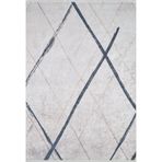 Sekiz Bej Çizgili Modern Geometrik Etnik Desenli Boho Makinada Yıkanabilir Hafif Hav Toz Vermez Leke Tutmaz Kaymaz Taban Dijital Makine Baskı Halı Oturma Odası Salon Yolluk Koridor Mutfak Halısı