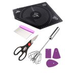Sekiz8 5'li Set, Silikon Hamur Açma Matı & Spatula & Mutfak Makası & Çırpıcı & 3'lü Dekoratör