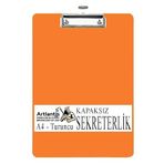 Sekreterlik Kapaksız A4 1 Adet Renkli A4 Kapaksız Sekreterlik Klipsli Metal Mekanizmalı 80 Yaprak Kapasiteli Turuncu