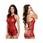 Seksi Kırmızı Tül Babydoll Gecelik CK273218