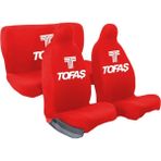 Sekutuning Tofaş Serçe Kırmızı Koltuk Servis Kılıfı Ön ve Arka 4 Parça Takım