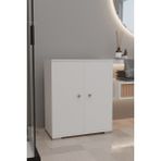 Şelale 3 Bölmeli Banyo Dolabı Deterjan Dolabı Banyo Rafı Beyaz
