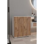 Şelale 3 Bölmeli Banyo Dolabı Deterjan Dolabı Banyo Rafı Meşe