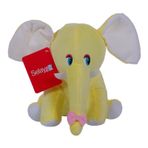 Selay 1286 20x17 cm Oturan Fil Turuncu Peluş Oyuncak