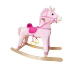 Selay Oyuncak 3505P Pembe 65 cm Sallanan At
