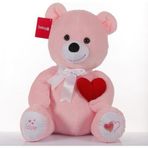 Selay Pembe Kalpli Ayı 50 cm Peluş Oyuncak