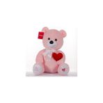 Selay Yumoş Ayı 47 cm Pembe Kalpli Peluş Ayı
