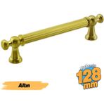 Selçuklu (128 Mm - 12.8 Cm) Gold Metal Mobilya Mutfak Çekmece Dolap Dolabı Kulbu Kulpu Kulpları