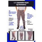 Selçuklu Plus 7/7 Gabardin Kışlık İşçi Pantolonu Tek Reflektörlü Kalın İş Pantolonu