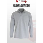 Selçuklu Plus Gri Polo Yaka Sweatshirt – 2 Iplik Kumaş, Uzun Kollu Rahat Iş Elbisesi ve Günlük Kullanıma Uygun Erkek Üst Giyim