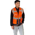 Selçuklu Plus Ikaz Yeleği Mühendis Tipi Cepli Fosforlu Reflektörlü - 2XL - Lacivert